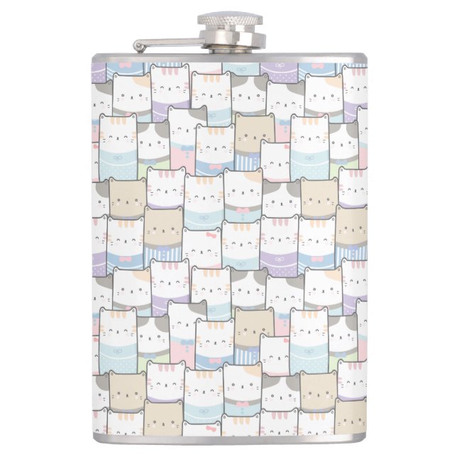 Cantil Padrão de rosto de Kitten Doodle (Frente)