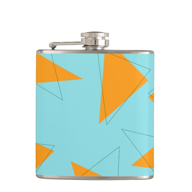 Cantil Padrão de triângulo azul, laranja, legal, moderno (Frente)