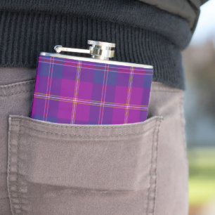 Cantil Padrão de Xadrez de Tartan de Moda Roxa