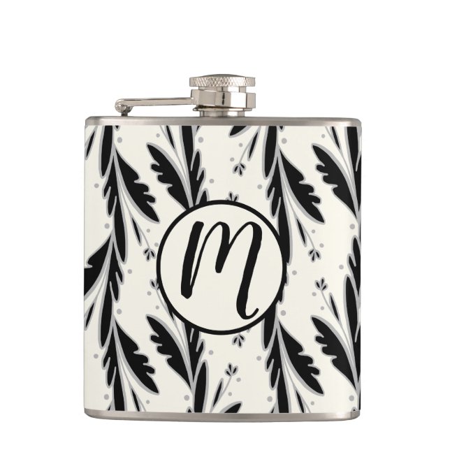 Cantil Padrão Decorativo de Vinhas Negras (Frente)