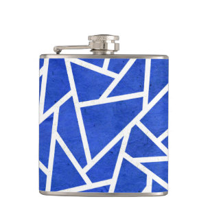 Cantil Padrão do mosaico real azul e branco