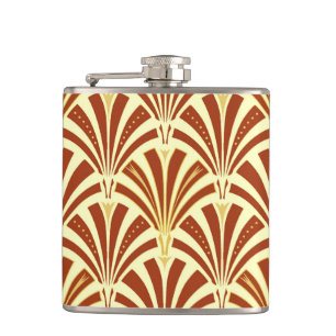 Cantil Padrão do ventilador Art Deco - cobre em amarelo