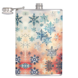 Cantil Padrão Flocos de Neve Vintage - Frasco