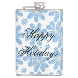 Cantil Padrão Floral Azul - Frasco Personalizado