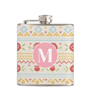 Cantil Padrão Floral Boho Nórdico Folclórico Personalizad