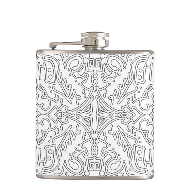 Cantil Padrão Floral Cinza Minimalista (Frente)
