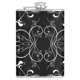 Cantil Padrão Floral Delicado se Repetindo em Branco sobr