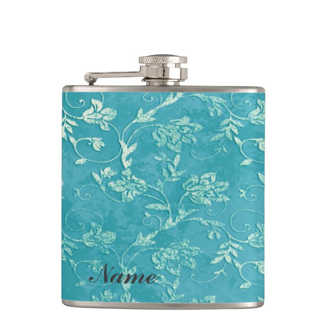 Cantil Padrão floral elegante e delicado com nome persona (Frente)