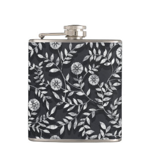 Cantil Padrão Floral Elegante em Quadro Negro