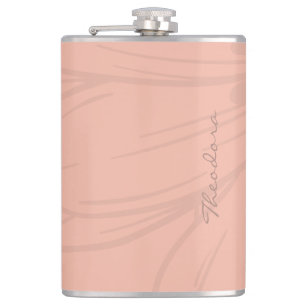 Cantil Padrão Floral Rosa Dourado Chic