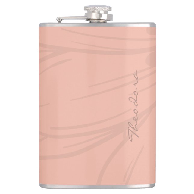 Cantil Padrão Floral Rosa Dourado Chic (Frente)
