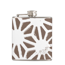 Cantil Padrão geométrico castanho e branco