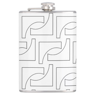 Cantil Padrão Geométrico Elegante Preto e Branco Moderno