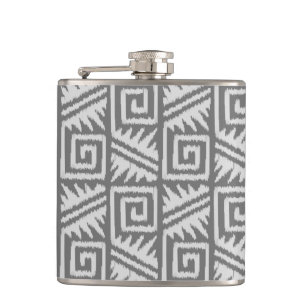 Cantil Padrão Ikat Aztec - Sombras de Cinza / Cinza