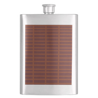 Cantil Padrão listrado de laranja vermelho Flask