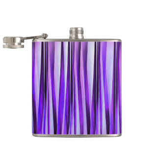 Cantil Padrão Listrado Luxuoso Lilás, Roxo e Prata