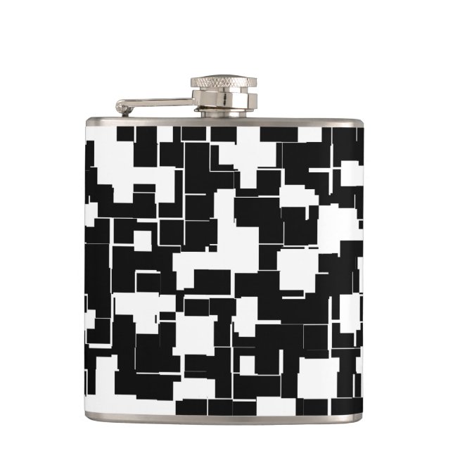 Cantil Padrão Moderno Elegante Preto e Branco (Frente)