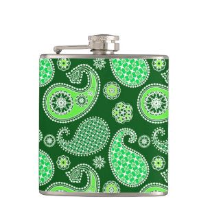 Cantil padrão Paisley, esmeralda e verde-jade