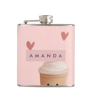 Cantil Padrão Personalizado De Café Forçado Kawaii