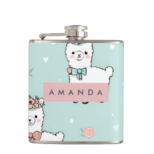 Cantil Padrão Personalizado de Pastel Alpaca Cute