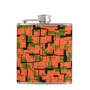 Cantil Padrão Preto Laranja Verde da Camo Digital