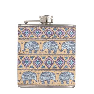 Cantil Padrão Tribal de Elefante Azul