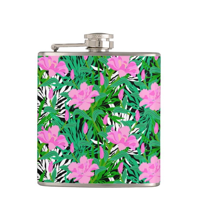 Cantil Padrão Tropical com Flores Selvagens (Frente)