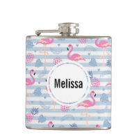 Padrão Whimsical Flamingo & Pineapple