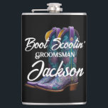 Cantil Padrinho de casamento Scootboy Boots Black<br><div class="desc">Esta ilustração das botas de cowboy de rico é perfeita para os homens na sua turma de botas.</div>