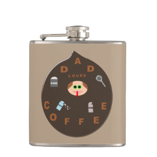 Cantil Pai Engraçado Monstro Adora Café Flask