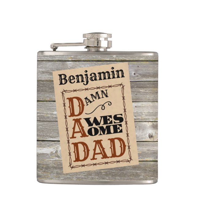 Cantil Pai Incrível Western Themed Custom Name (Frente)