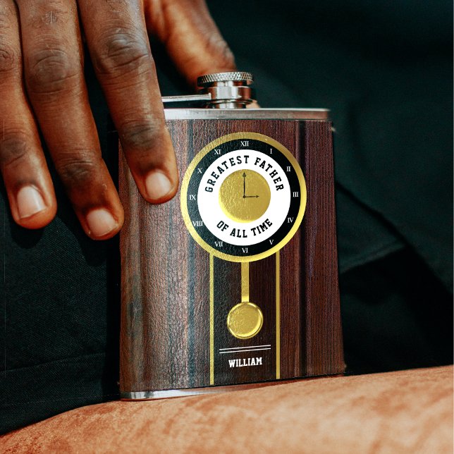 Cantil Pai Maior de Todos os tempos Relógio do Avô (Greatest Father of all Time Grandfather Clock Flask)