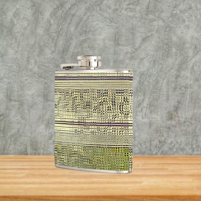 Cantil Painéis de ouro (The unusual patterns in this Golden Panes Hip Flask design, exude elegance, and style!)