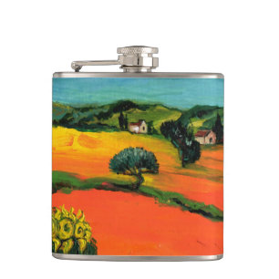 CANTIL PAISAGEM DE TUSCÂNCIA COM FLORES