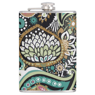 Cantil Paisley asiático: design moderno sem costura.