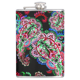 Cantil Paisley Floral, Fundo Étnico.