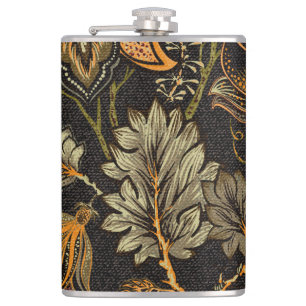 Cantil Paisley floral indiano, padrão étnico uniforme.