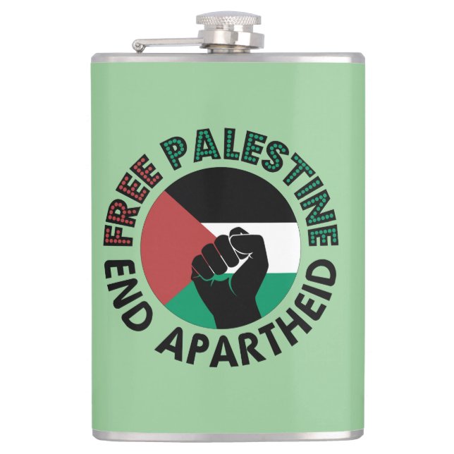 Cantil Palestina Livre Termina Apartheid Bandeira Palesti (Frente)