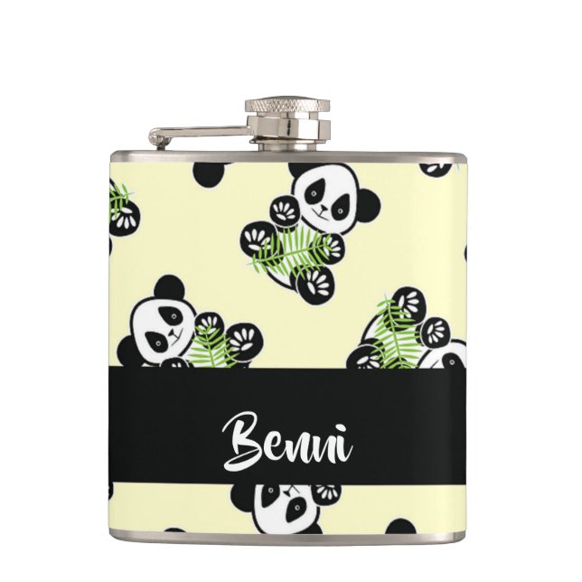Cantil Panda bear with green bamboo leaves (Frente)