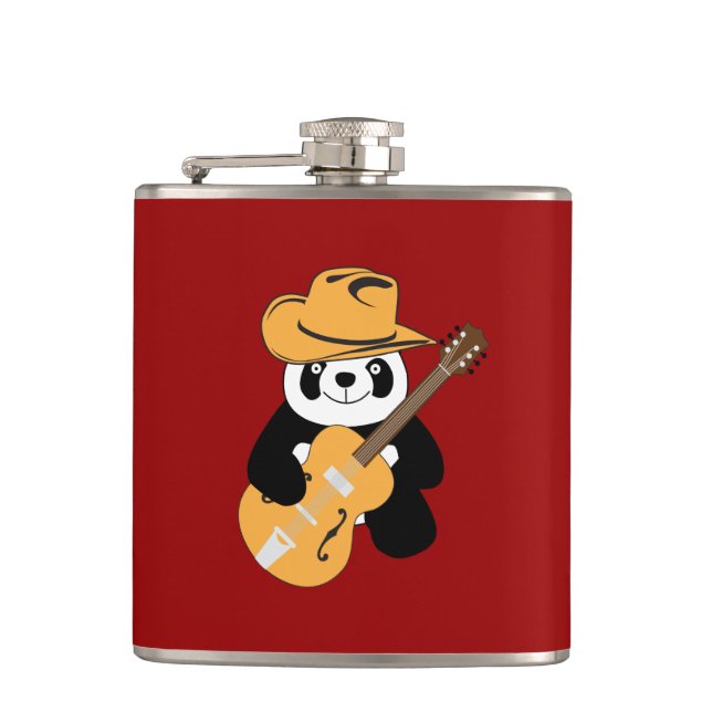Cantil Panda engraçado com violão (Frente)