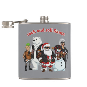 Cantil Papai Noel do Rock and Roll Natal Biker Punk Div