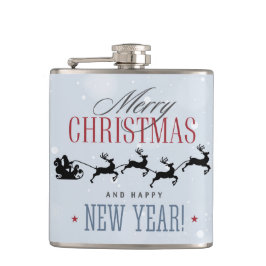 Cantil Papais noeis e sua Reindeer Voadora Silhouette Nat