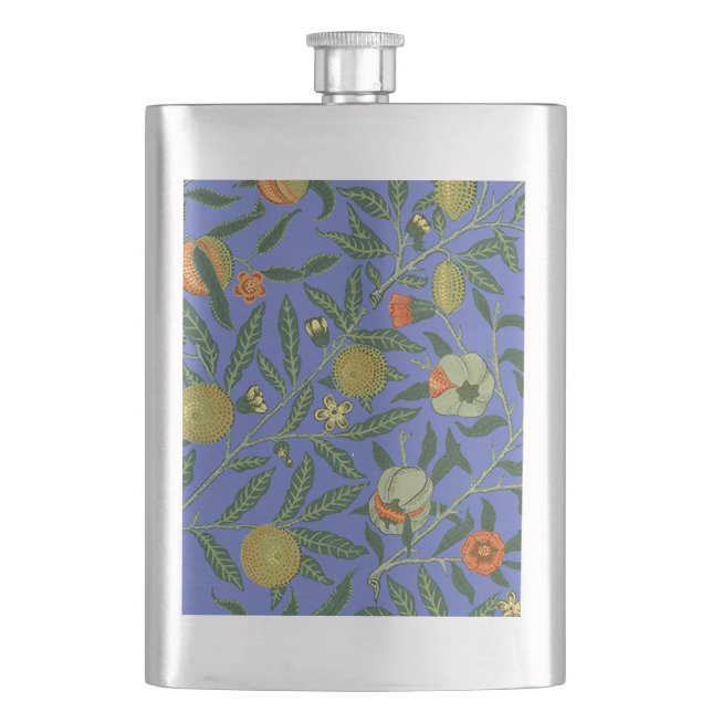 Cantil Papel de Parede Colorido Romã Azul William Morris (Frente)