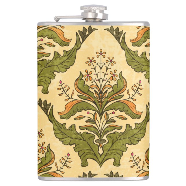 Cantil Papel de parede floral clássico: damasco estilizad (Frente)