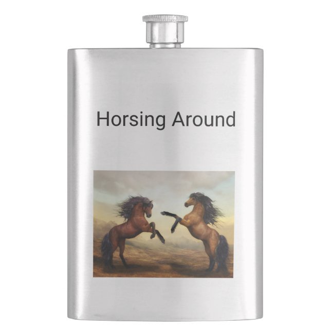 Cantil par de cavalos selvagens (Frente)