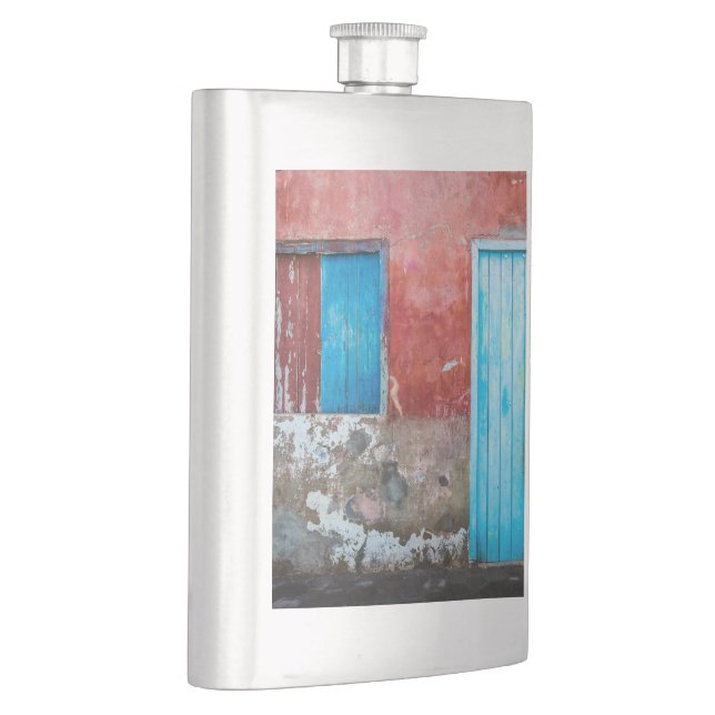 Cantil Parede vermelha, azul e cinza, porta e janela (Direita)