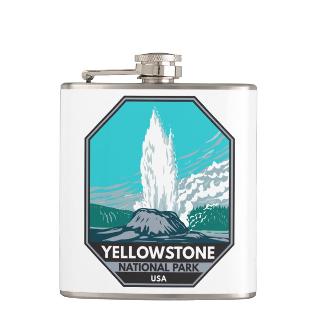 Cantil Parque Nacional Yellowstone Castle Geyser Vintage (Frente)