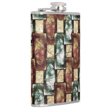 Partes retangulares verdes, escura e manchada