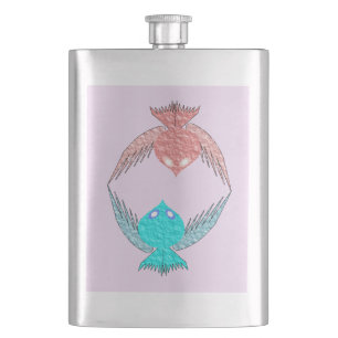 Cantil Pássaros de Amor, Rosa e Azul