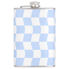 Cantil Pastel Blue White Retro Checkerboard Pattern